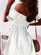 Load image into Gallery viewer, Full Size Ruffled Off-Shoulder Short Sleeve Dress
