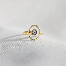 Load image into Gallery viewer, 925 Sterling Silver Evil Eye Ring
