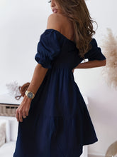 Load image into Gallery viewer, Full Size Ruffled Off-Shoulder Short Sleeve Dress
